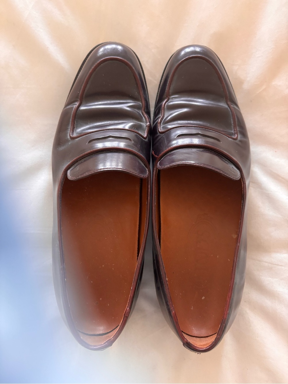JP Tod's Leather Penny Loafers, oxblood, size 38. EXCELLENT Condition.